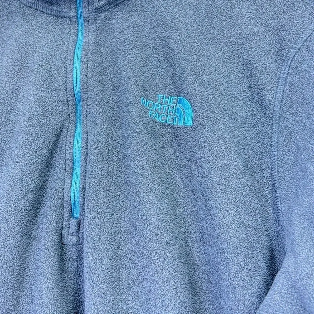 The North Face Fleece Pullover Men Large Blue Quarter Zip Casual Athleisure